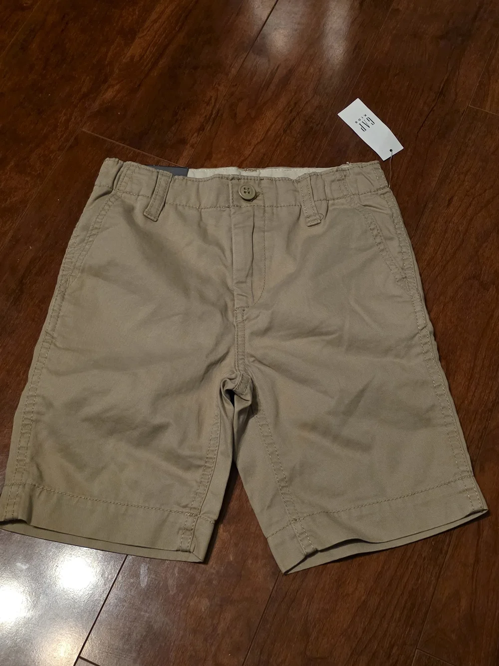 GAP Kids Khaki Flat-Front Shorts